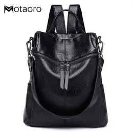 Moda Plecak Kobieta Torby Na Ramię Kobiety Hand Mini Torba Soft Leather Rugzak Na Szkoła Travel Mochila Sac A DOS Bagpack Rugtas Q0528