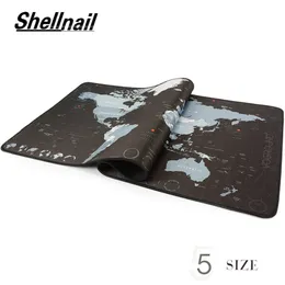 Shellnail Gaming RGB Duży Gamer Big Mat Computer Mousepad World Mapa Mapa Natural Gause Gause Pad Keyboard Game Desk