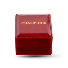 Wooden Ring Box with Metal Hinge Championship Ring for Engagement, Proposal or Special Occasions with White Insert (1 Hole)