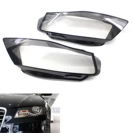 Nytt par Vänster 1 Höger Car Front Headlight Lens Clear Cover Headlight Head Light Shell Cap for Audi A4 B8 2008-2012