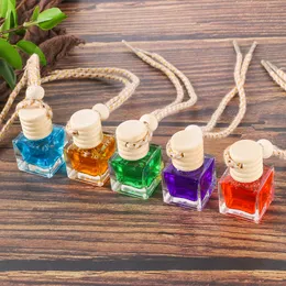 Car perfume bottle pendant perfume ornament air freshener for essential oils diffuser fragrance empty glass bottle 326 S2