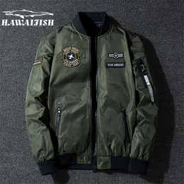 Hawaifish Marka Bombowiec Kurtka Mężczyźni Moda Wearable On Ono Boks Chaqueta Hombre Wysokiej Jakości Casual Casaco Masculino Plus Rozmiar 211126