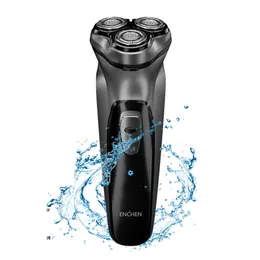 Enchen 3D Rasoio Elettrico da Uomo Lavabile Type-C USB Ricaricabile Rasoio Barba Trimmer Rasoio Elettrico Portatile P0817