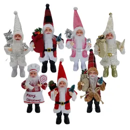 Stående Holding Gift Santa Claus Juldekorationer Gamla män prydnad Xmas Tree Pendants 24 * 9.5 * 5cm xd24888