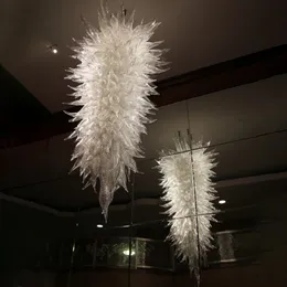 Wiszące lampy wiszące wysokiej jakości nowoczesne żyrandole europejskie chihuly styl błyszczący ręcznie dmuchane szkło sztuki 24 o 60 cali