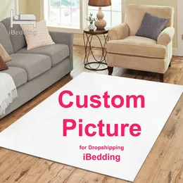 Personalizza tappeto rettangolo stampato a drop per adulti tappetini yoga soggiorno decorativo 210727