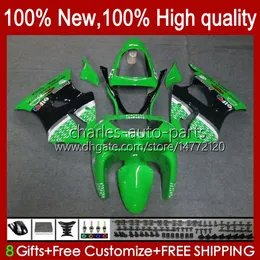 Kawasaki Ninja ZX-6R ZX-636 ZX600 ZX600CC 98-99 için Kurumlar 16NO.9 ZX-600 600CC ZX636 ZX6R 98 99 ZX 636 600 CC 6 R 6R 1998 1999 Motosiklet Bodys Yeşil Siyah