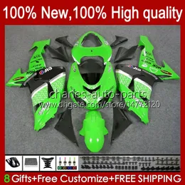 Carrozzeria OEM per KAWASAKI NINJA ZX1000 ZX-10R ZX1000CC 06-07 Moto Body 14No.11 ZX 10R 10 R 1000 CC 1000CC 2006 2007 ZX10R 06 07 ZX1000C 2006-2007 Carenature verde nero