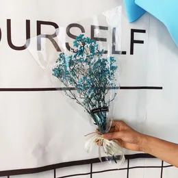 Bouquet di fiori secchi naturali di gypsophila di veri WheatEar per la decorazione della festa nuziale, regalo di compleanno fai da te, bouquet di grano secco