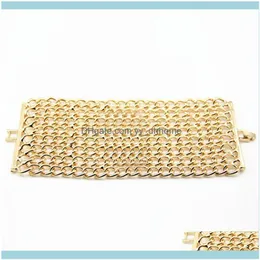 Link ، Bracelets JewelryLink ، سلسلة مخالفة الأزياء الأوروبية والأمريكية الأساور المعدنية عالية الجودة سوار متعدد الطبقات ، النساء J