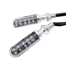 Jiuwan 2 sztuk Uniwersalny Motocykl LED Signals Light for Harley Honda Retro Motocykl Amber Bursztynowe Akcesoria samochodowe