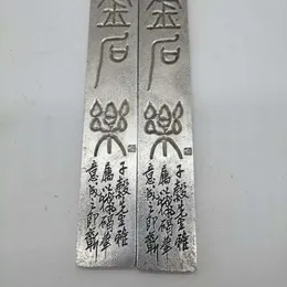 Partihandel Antik Vit Bronspapper Antik Tryck Bar Kalligrafi Material Papper Vikt Tibetansk Silver 36 Gauge Town Ruler