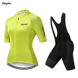 레이싱 세트 2021 여름 womens 사이클링 저지 착용 스포츠 자전거 의류 세트 키트 사이클 반바지