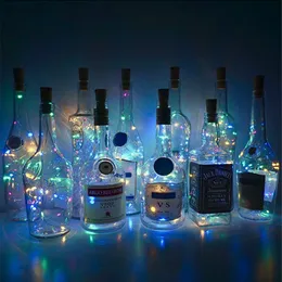 LED Strings 2M 20LED Bottle Cork Light For Garland Fairy Party Decoration Glass Bottles Lighting Built In Battery Bottler Lights CRESTECH