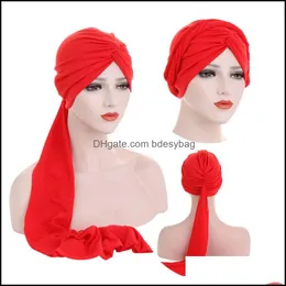 Beanie / SKL hattar hattar, halsdukar handskar mode aessoriessolid färg arabiska wrap head inre hijabs muslim huvudbonad hijab undercarf caps foreh