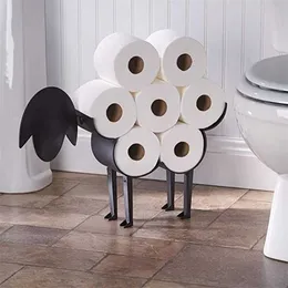 Koyun Banyo Dekorasyon Rulo Kağıt Tutucu Duvara Monte Tuvalet Depolama Raf Hayvan Yatak Odası Doku Havzası Organizatör Standı 211102