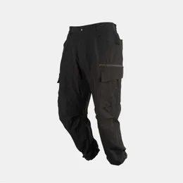 Nosucism cargo pants multiple pockets molle water repellent techwear outdoor ninjawear streetwear aesthetic X0723