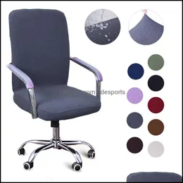 Chair Sashes Textiles Home & Gardenchair Ers S/M/L Anti-Dirty Computer Er Rotating Stretch Office Desk Seat Waterproof Elastic Removable Sli