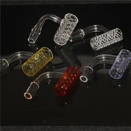 Smoking Domeless Quartz banger modello di intaglio profondo chiodi di quarzo completamente incisi per rig in vetro dab rig bong per pipa ad acqua tappi in carb recuperare raccoglitori