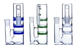 Bunte Pfeife Wasserglas Bong Aschenfänger Recycler Bohrinseln mit 14 mm Aschefänger Bubbler Wasserpfeifen Zubehör zum Rauchen