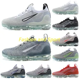 Nike Air VaporMax 2021 2022 2020 ثانية بيع ذبابة الثاني متماسكة FK 2.0 رجل الاحذية الترفيه الرياضة المدربين أسود أبيض عارضة تنفس في الهواء الطلق أحذية رياضية الحجم 36-45