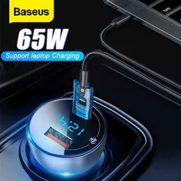 Baseus 65W Car Quick Charge QC 4.0 3.0 USB Charger PD Type C Fast For iPhone 12 MacBook Support Laptop Charging