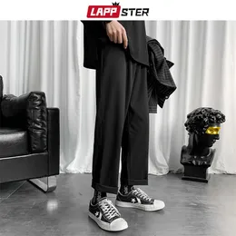 Lappster Mens Black Korean Harem Pants Japanese Streetwear Joggers Harajuku Sweatpants Hip Hop 캐주얼 바지 플러스 사이즈 220315