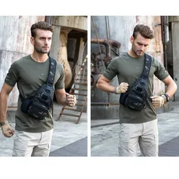 IKSNAIL USB Chest Bag Single Shoulder Camping Backpack Military Tactical Sports Bags Outdoor Hiking Army Mochlia Molle Camo Sack Y0721