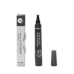 Four Heads Eyebrow Tattoo Pen Fine Sketch Liquid Eyebrow Enhancers Waterproof Long Lasting Fork Tip Eyebrows Pencil