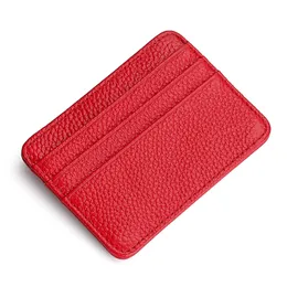 Luxurys Designers Väskor Första våningen Nötkreatur Pickupväska Anti Degaussing Bus Card Holder Set Certifikatkort Satser Kreditkort Plånbok Real Pickups Hållare Färg 8