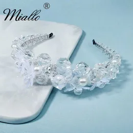 Miallo Mode Haarband Kristall Stirnband für Frauen Haarschmuck Party Stirnbänder Tiaras und Kronen Abschlussball Kopfschmuck Geschenke X0625