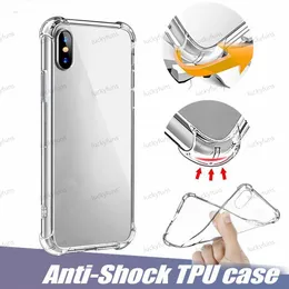 Soft TPU Clear Case Case for Galaxy S10 iPhone 11 Pro XR XS Max Anti-pukanie Huawei P20 Lite Przezroczyste wstrząsy Airbag Skrzynka na zderzak