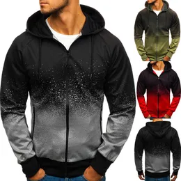 Felpe con cappuccio Felpe Europa Stati Uniti autunno e inverno maglione con cappuccio da uomo con stampa digitale 3D da uomo sfumato