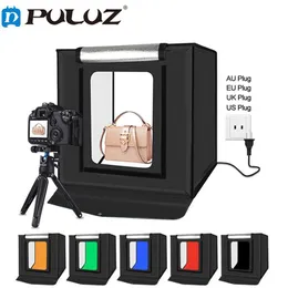 Kontinuierliche Beleuchtung Puluz Softbox 40 cm Desktop-Aufnahme-Softbox 6 Farben Hintergründe Zelt Pografie-Zubehör Po-Licht-Set