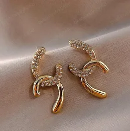 Korean Simple Shiny Zicron Irregular Stud Earrings For Women Students Elegant Cute Boucle D'oreille Jewelry
