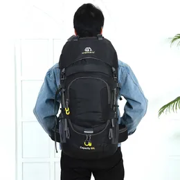 Weikani 60L屋外バックパック大容量スポーツバッグ防水キャンプ旅行クライミングバッグ雨カバーのバックパックY0721