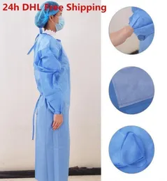 DHL Ship!Waterproof Isolation Clothes Frenulum Protective Clothing Disposable Gowns One Time Non woven Fabric Protection Suits CG001