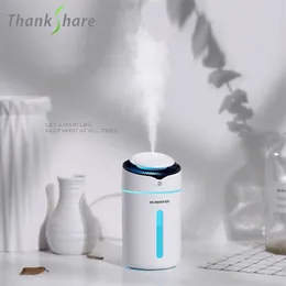 MERCI USB Air Humidificateur à ultrasons Diffuseur d'huiles essentielles Atomiseur Désodorisant Mist Maker LED Veilleuse 300 ml pour la maison Y200416