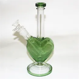 Heady Glass Glass Water Rury Grube Serce Kształt Heavhah DAB Platory Oil Rozciąganie Bongs Z 14mm Bowl Quartz Banger Ash Catcher