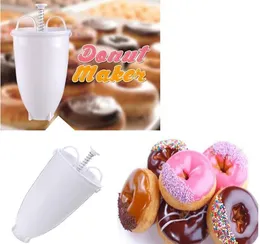 Plast donut maker maskin mögel diy verktyg kök bakverk gör baka ware baka ware köksredskap sn3758