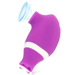 Sucking & Licking Clitoris Vibrator Double Stimulation Adorime Nipples Clit Sucker Tongue Blowjob Cunnilingus Sex Toys for Women 211217