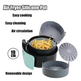 Air Fryers Thick Silicone Pot Grill Pan Fryer Accessories Multifunctional Bread Cake Barrel Pizza Insulation Baking Basket Mat