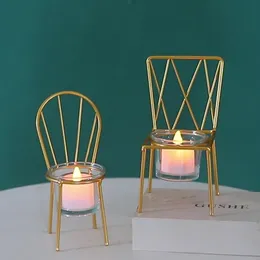 حاملي الشموع Nordic Creative Seat حامل الحديد الديكور رومانسية عشاء على ضوء الشموع الدعائم المعدنية الحرف المعدنية