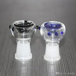 Großhandel Glasschale mit Wabensieb, rund, 14 mm und 18 mm, weiblich, männlich, 3 Farben, optional passend für Bongs, Wasserpfeifen, Wasserpfeifen