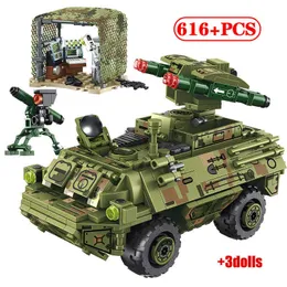 WW2 Tecnico Camion Carro Armato Missile Auto Armi Building Blocks Città Militare Esercito Carro Veicolo Figure Giocattoli Dei Mattoni Per I Bambini X0902