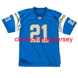 Blue 2009 Ladainian Tomlinson Stitched Custom Any Name Number Football Jersey