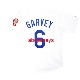 Niestandardowe szycie Steve Garvey 1981 Home White Jersey Men Men Youth Kids Baseball Jersey XS-6xl