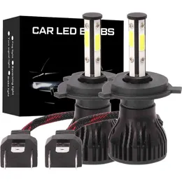 2PCS New 4 Sides 6500K H11 H4 H7 H1 H3 H8 9004 9005 9006 9007 Car LED Headlight Bulbs Auto Led HB3 HB4 HB5 880 Headlamps 12V