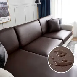 Airldanian PU Leather Sofa Poduszka Siedziba Wodoodporna Anti-Dirty Slipcover Protector Corner L 1/2/4/4 211116