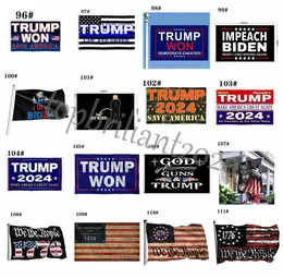 Neueste 111 Styles Banner Flags 1776 Trump 2024 Machen Sie American Great Again Factory Direct 3x5 ft 90*150 cm Er wird zurück sein, Anklang Biden Won Dhl Free